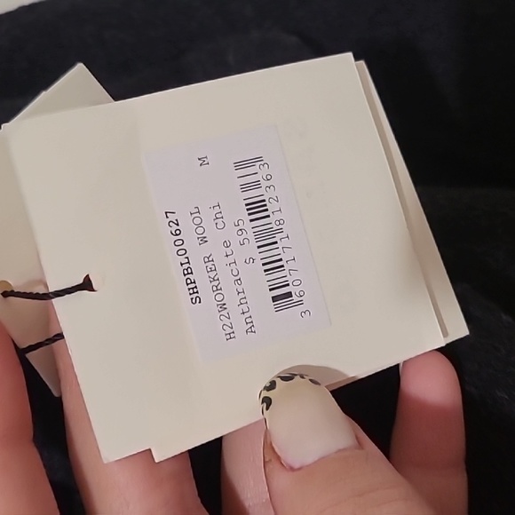 SANDRO BLACK WOOL COAT - Picture 5 of 9